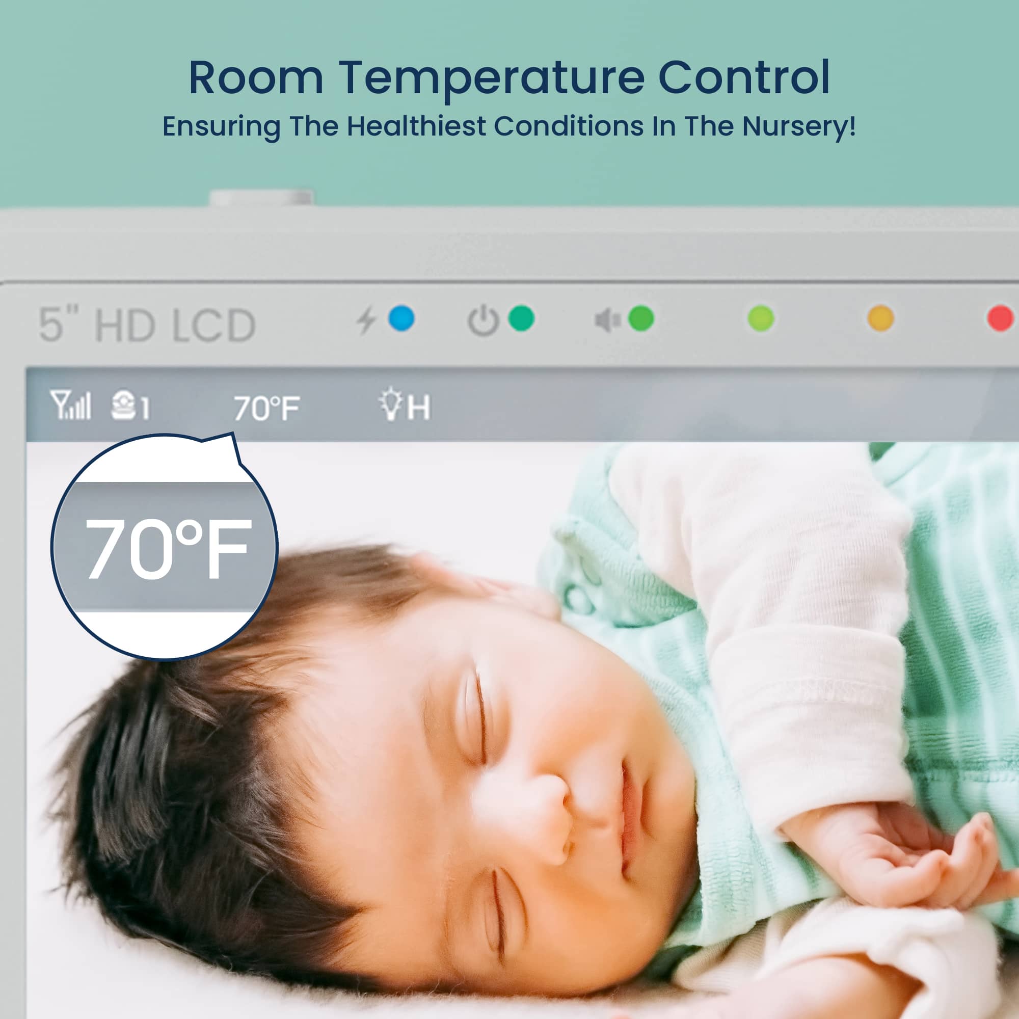 Babysense HD S2: Video Baby Monitor, One Camera, Non wifi, Night Light & Sound Machine