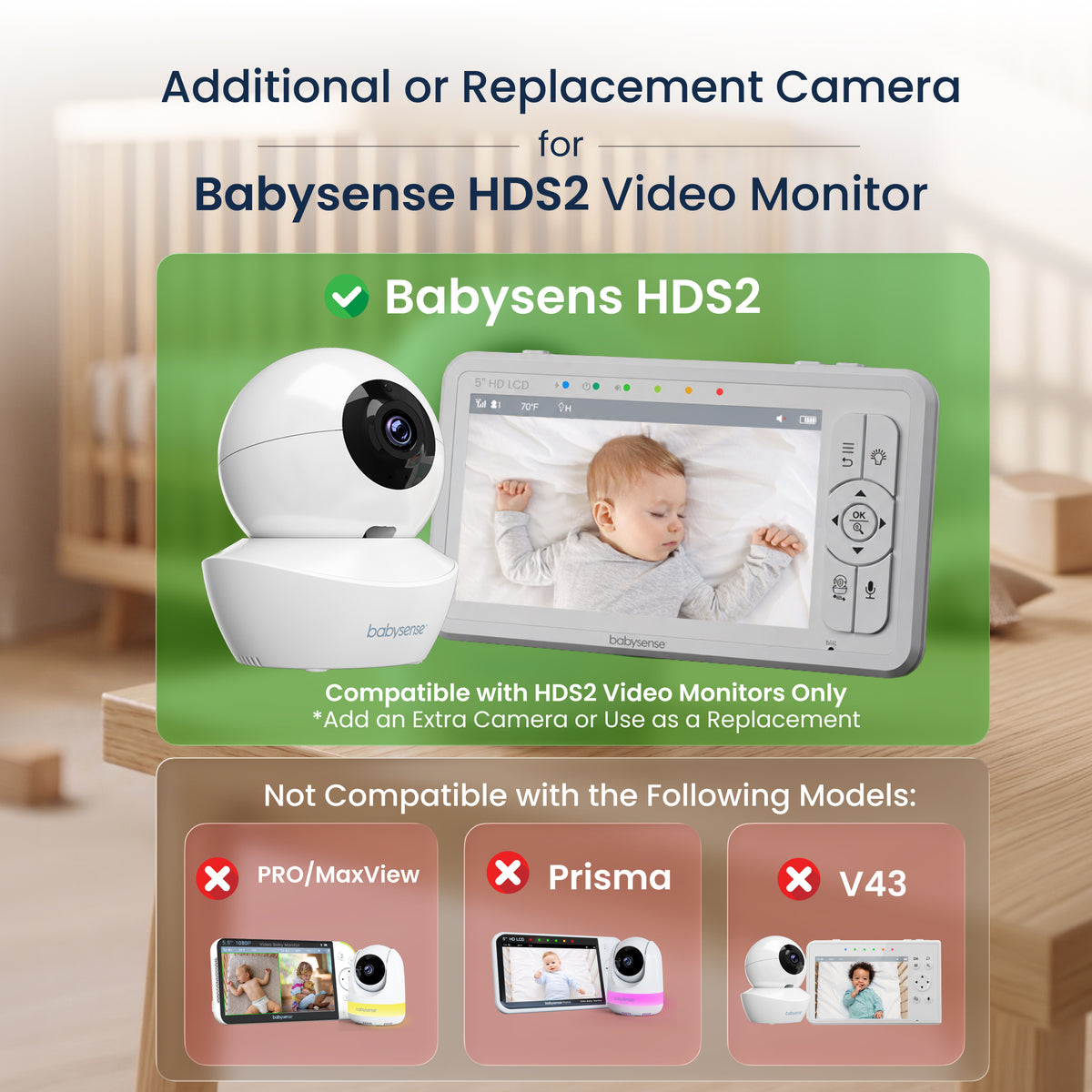 Add-On Camera for Video Baby Monitor HDS2