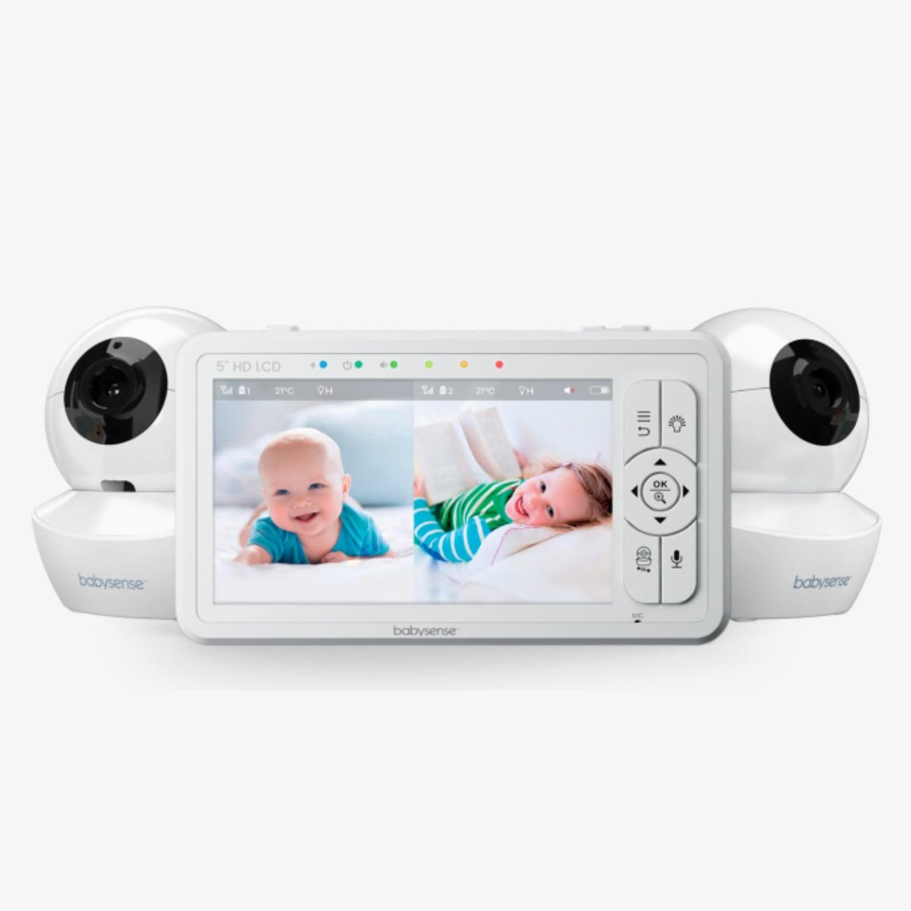 Babysense HD S2: Video Baby Monitor with 2 Cameras, Non wifi, Split Screen & Night Light Machine